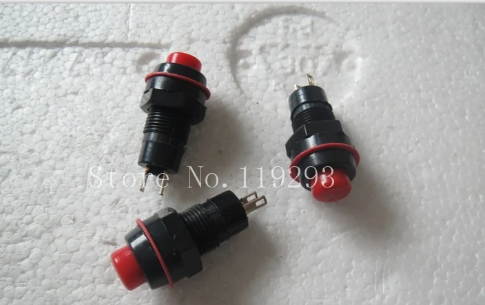 

[BELLA]Round self-reset button switch DS-213 single- button switch control switch openings 10MM stock sale--200pcs/lot