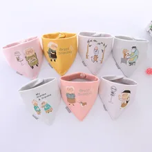 Реверсивный Baby бандана нагрудники для детей для маленьких мальчиков девочек слюны Полотенца принт мой дедушка бабушка поглощения для слюни