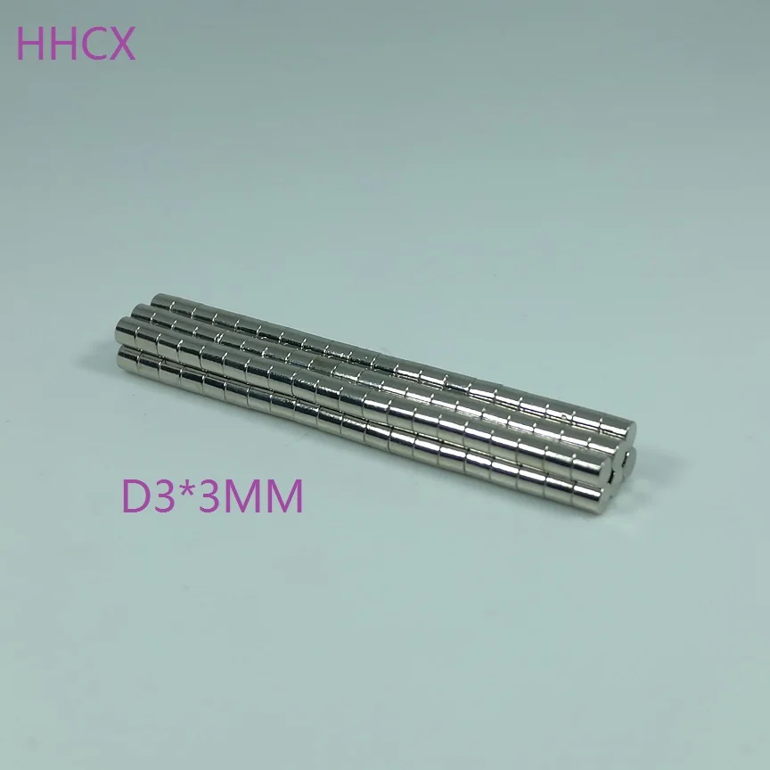 

50pcs/lot Disk magnet 3x3 mm N35 Strong Disc NdFeB Rare Earth Magnet 3*3 mm Neodymium Magnets 3MM X 3MM 3x3mm