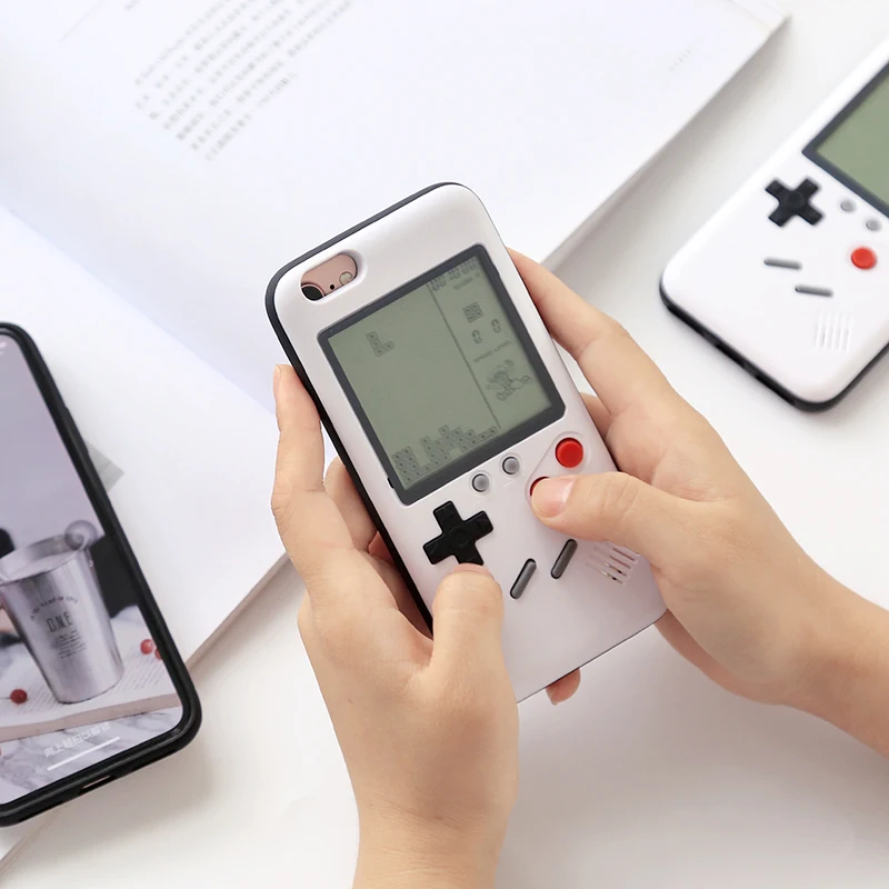 

Game machine mobile phone shell Tetris mobile phone shell with the same vibration Apple iPhone