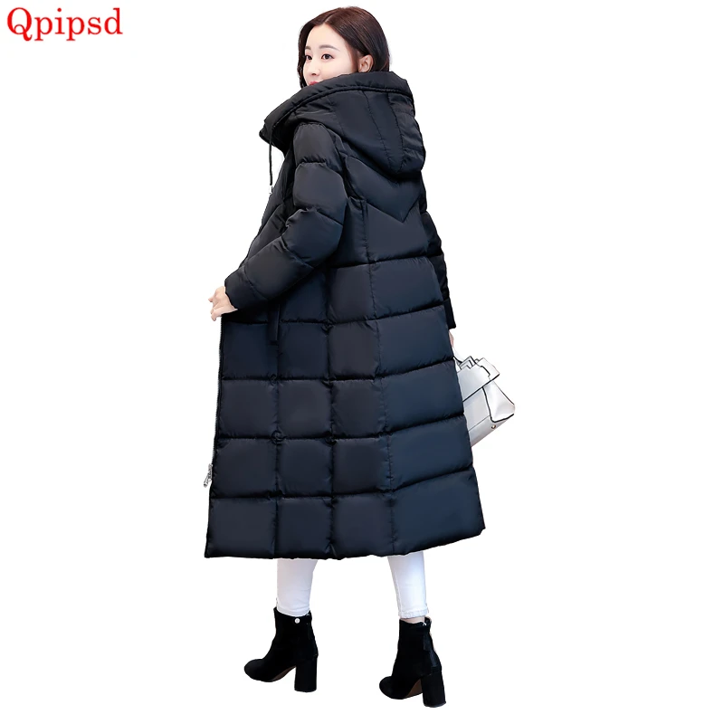 

Fashion Women Down Parka Women 2019 Korean Super Long Overcoats Ladies Slim Thicken Warm Cotton Coat Female Hooded Cotton Jacket