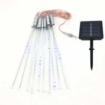 

Solar Meteor Shower Rain Lights 10Tube 360 LEDs Outdoor Christmas String light Waterproof Snow Falling Raindrop Icicle Cascading