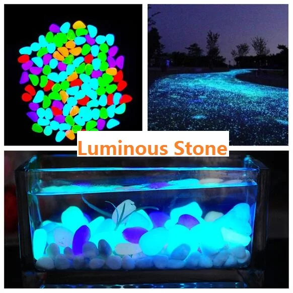 

(Order 2 lots -25%) 10pcs Luminous Jade Stons Bright Shine Noctilucent Elf Decoration Garden Fluorescent Colorful Cobbles Glow