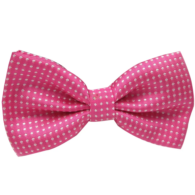 a09 hot pink Adult Галстук-бабочка для мужчин, Официальный галстук для мужчин, деловой Свадебный галстук-бабочка для маленьких мальчиков, мужская рубашка в горошек, подарок, PSJ0175 - Цвет: a09 hot pink Adult