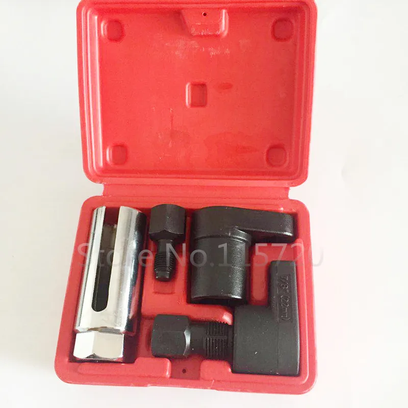 

5 PC 22mm Oxygen Vacuum Lambda Sensor Remove Socket Set Kit Thread Chasers Spark Plug Car Tools