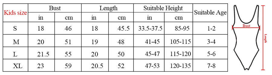 kid size chart