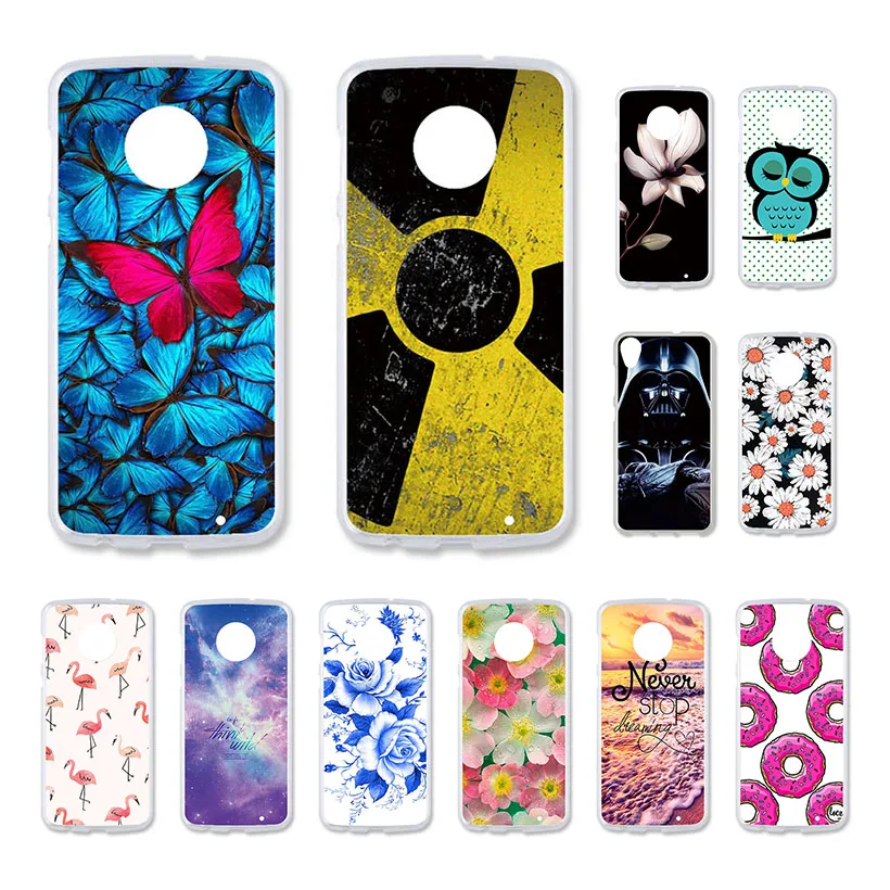 

Bolomboy Cute Case For Motorola Moto E4 Plus C G5S Plus Z2 Force G6 Play Case Silicone Soft TPU Painted Cover Wildflowers Bags