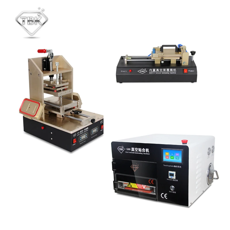 

TBK LCD repair equipment 5in1 Frame Laminating Machine+ TBK-508 5 In 1 OCA Vacuum Laminator Machine+OCA Film Laminating Machine