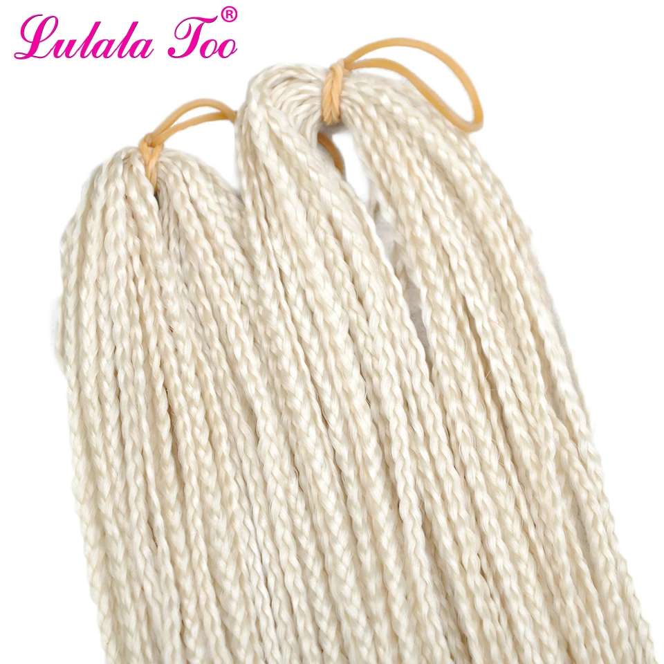 30'' Long Synthetic Zizi Box Braids Crochet Braiding Hair Extension Pink Write Purple Colorful 28 roots/Pack 45g Lulalatoo