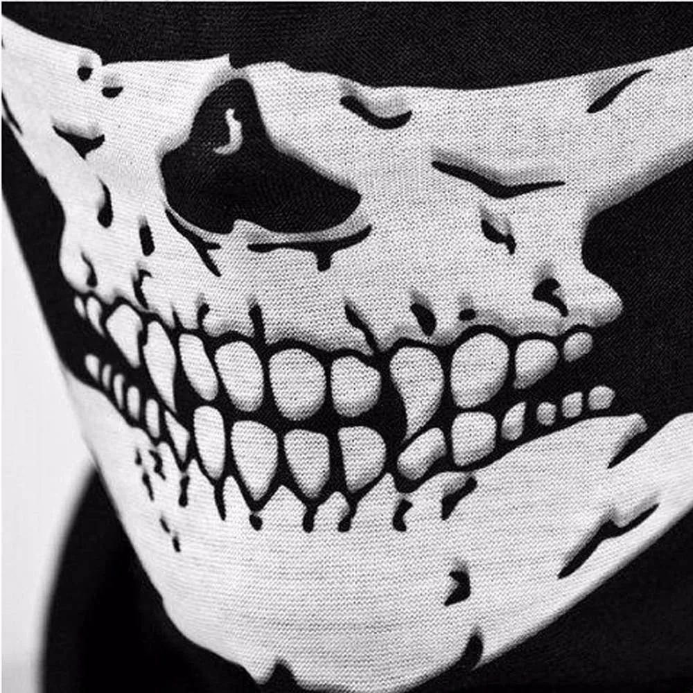 

2019 New Halloween Scary Mask Festival Skull Masks Skeleton Outdoor Bicycle Multi Masks cs Half Face Mask Cap Neck Ghost Scarf