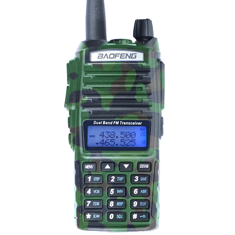 Baofeng UV-82 рация двойной PTT UV 82 портативный двухстороннее радио VHF UHF Ham CB радиостанция 1 шт. UV82 охотничий трансивер - Цвет: Камуфляж