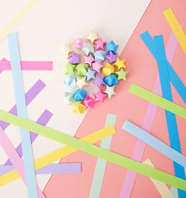 Deli Stars оригами детские цветные красочные звезды складные бумажные ручной работы художественные оригами бумажные радужные цветные декоративные принадлежности для рисования
