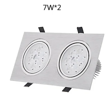 

Led Built-in lighting double point light 6W 10W 14W 18W 24W fitting daring grille light led square ceiling spotlight
