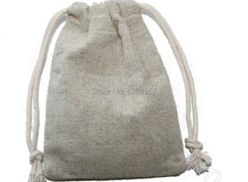 

100pcs/lot wholesale jute/linen/flax drawstring jewerly bags for toiletry/gadget packaging,Size can be customized,Various colors