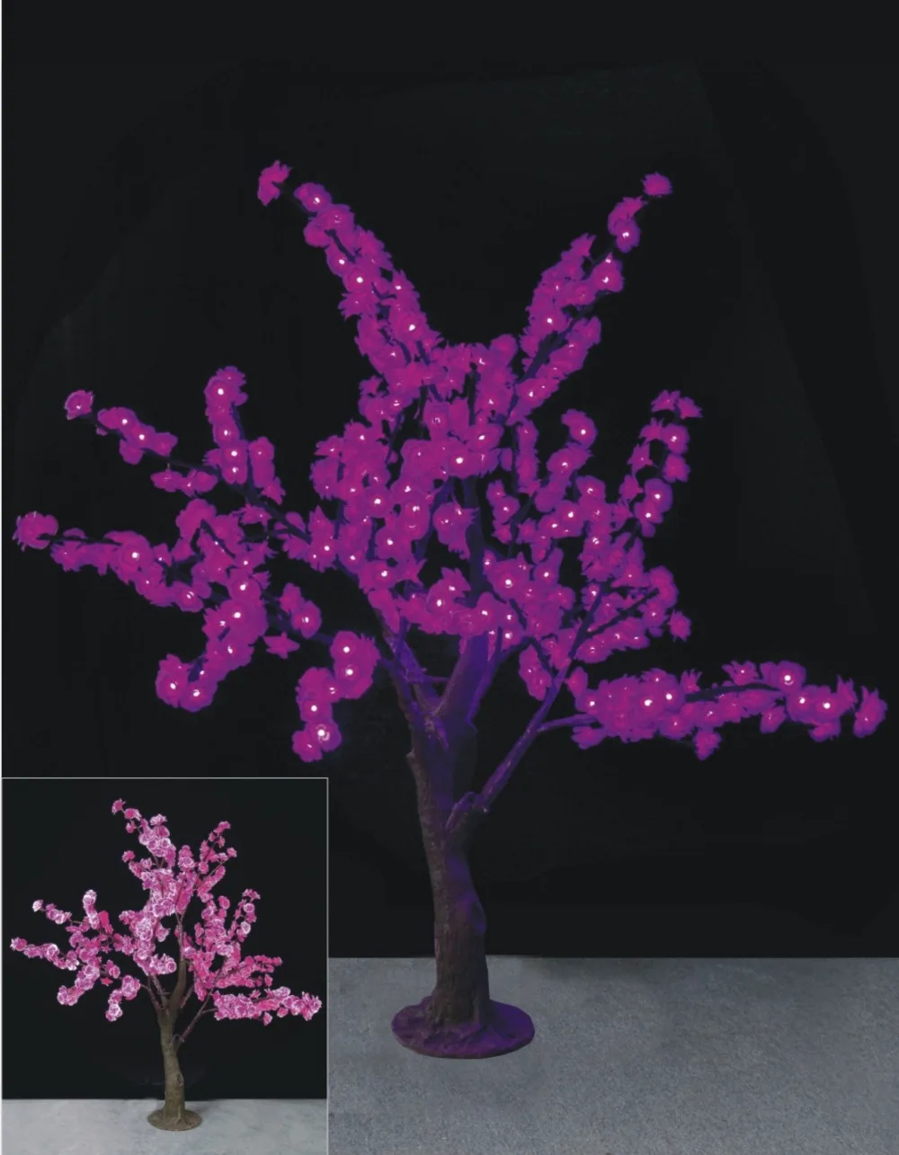 

Free ship Purple 5ft height Christmas Tree Light Simulation Cherry Blossom Tree with Natural Trunk Christmas wedding holiday use