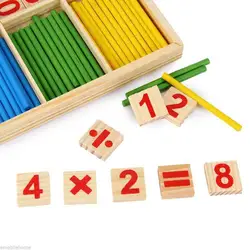 Детские игрушки математические палочки для развития интеллекта дошкольное образовательное деревянные цифровые символы детские игрушки