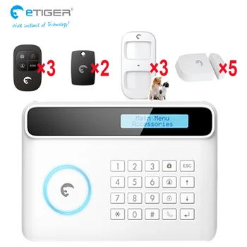 

wireless Pet-immune etiger S4 433Mhz burglar security gsm alarm system with IOS/Android APP system control home security