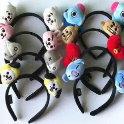 1 шт. Kawaii BTS BT21 повязка на голову игрушка Bangtan мальчики мин Юн Ки Ким Тхэ Хён аксессуар для волос игрушка в подарок