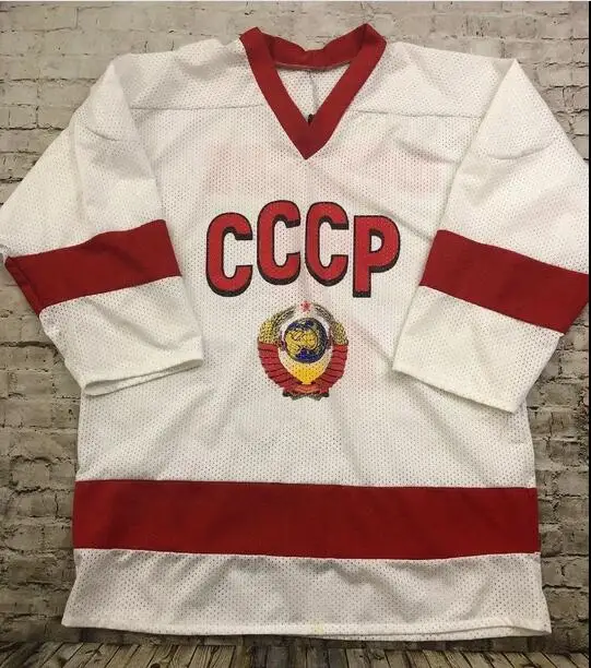 

VIACHESLAV FETISOV #2 Russian Slava CCCP CSKA Hockey Jersey Embroidery Stitched Customize any number and name Jerseys