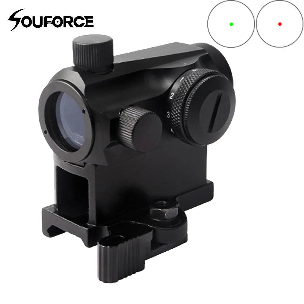 

New Mini Rifescope Sight Illuminated Sniper Red Green Dot Sight With Quick Release Fit 20mm Weaver Rail Mount For Hunting