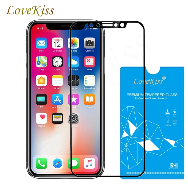 

9H Explosion protection Tempered Glass For iphone X XR XS Max 8 Plus 8Plus Screen Protector Full coverage Protective Glass Film