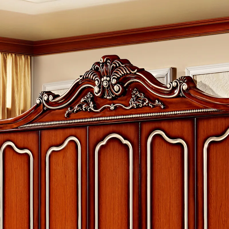 3/5 باب خزانة ملابس خشبية لغرفة النوم الباب تصاميم