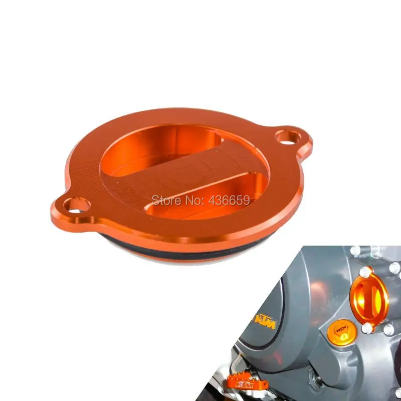 

CNC Billet Oil Filter Cover Cap Fits For KTM 250/400/450/525 EXC 1999-2007 Orange
