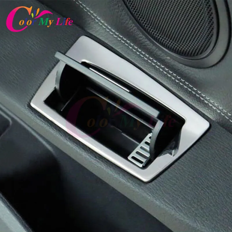 Color My Life Car Styling Chrome Door Ashtray Protection Circle Trim