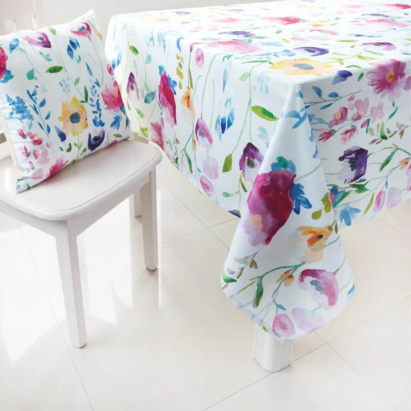 الأزهار طباعة الزخرفية مفرش طاولة الكتان مفرش المائدة عالية الجودة اليابان ستليي قماش الطاولة المستطيلة لمطعم هبوط السفينة