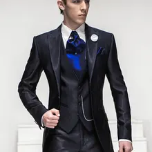 Утренний костюм смокинги для жениха с отворотом мужские костюмы мужские зауженное пальто впору брюки куртка(куртка+ брюки+ галстук+ жилет