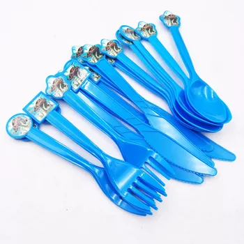

30pcs/set Moana Party Supplies Kids Happy Birthday Party Decoration Baby Shower Boys Girls Favors Disposable Knives Forks Spoons