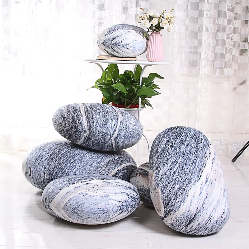 Almofada de Pelúcia Brinquedo de Pedra Simulação Paralelepípedos Multi-função Realista Travesseiros Jogo Deco Adereços Lazer Volta Almofada 6 Pçs