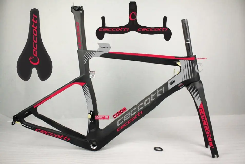 US $378.75 CECCOTTI new design carbon frame handlebar saddle T1000 carbon fiber BSAPF30 carbon road bike frame roadbike carbon