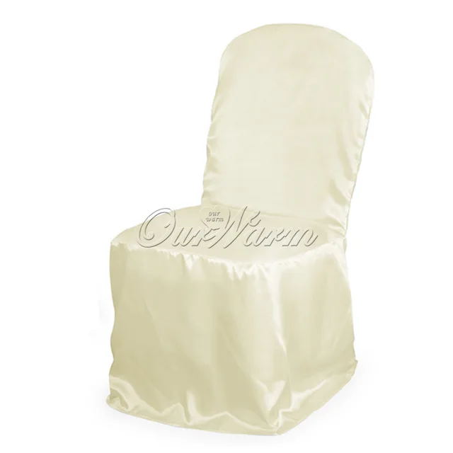 Ourwarm 10pcs Satin Universal Chair Cover Stretch Home Dining Banquet