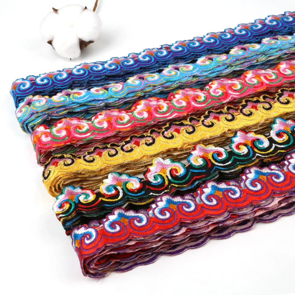 High Quality Bohemian Tibetan Ethnic Embroid Lace Trim for Garment