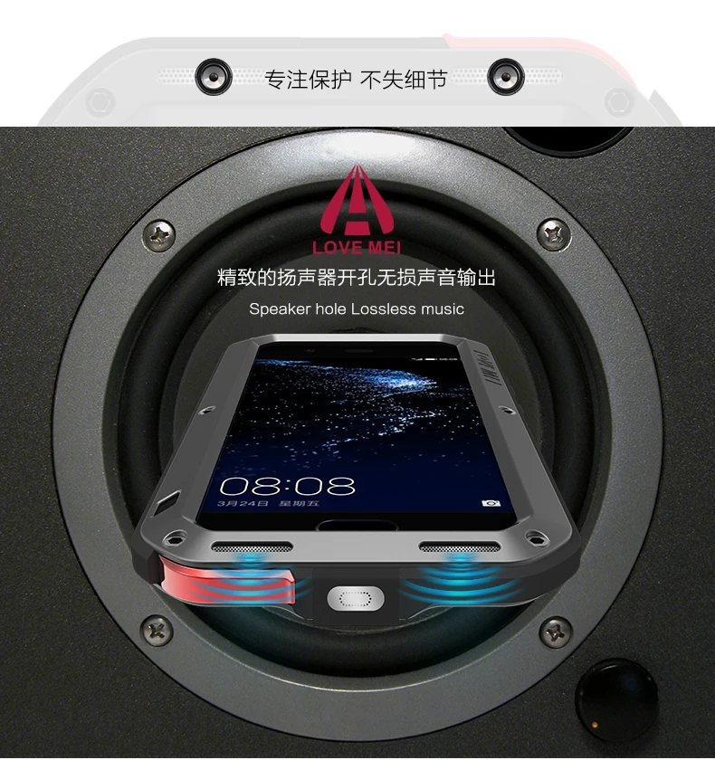 

Love Mei Armor Metal Case For Huawei P10 Cover Aluminum Powerful Shockproof Cover HW P10