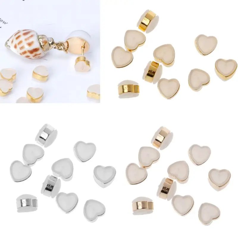 

10Pcs Soft Silicone Earring Backings Ear Safety Back Pads Backstops Replacements