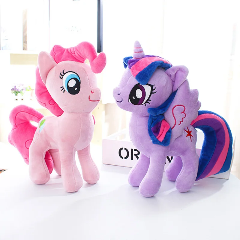 22- 40cm My Little Pony Toy Stuffed Plush Doll Pinkie Pie Rainbow Dash Movie&TV Unicorn Toy Friendship Is Magic Present For Girl