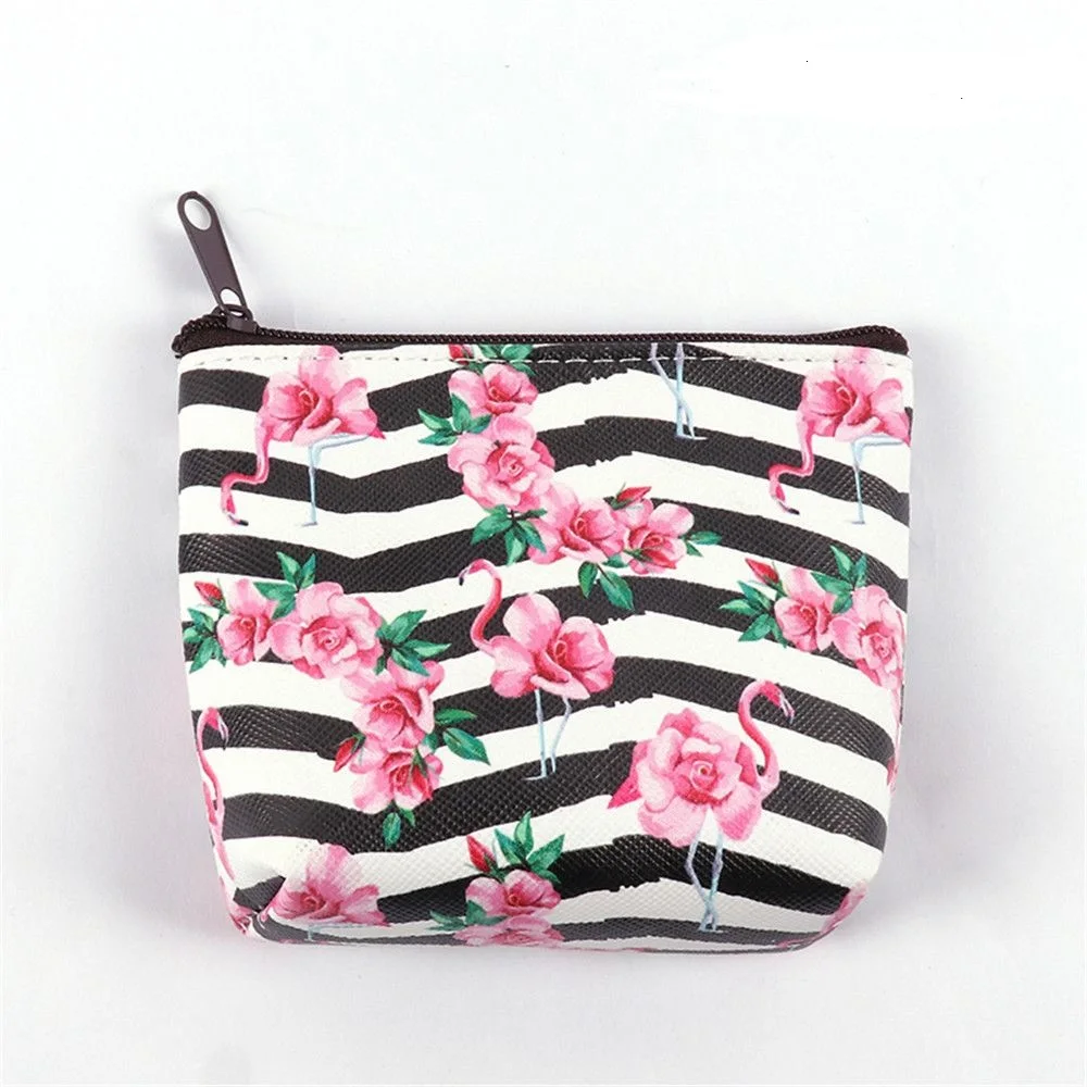 

2018 NEW Women Flamingo Mini Cosmetic Bag Keys Pouch Card Holder Earphone Package Bags Kids Money Bags Travel Gift