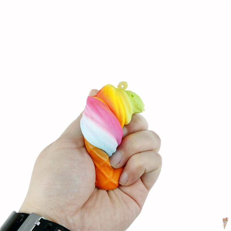Jumbo Squishy радужное мороженое супер медленно растет Kawaii хлеб булочка торт сладкий