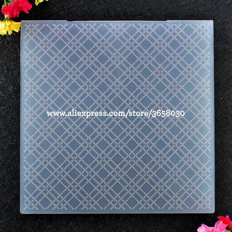 

Large Size Dots Grid Plastic Embossing Folder For Scrapbook DIY Album Card Tool Plastic Template 19.8x19.8cm 8071126