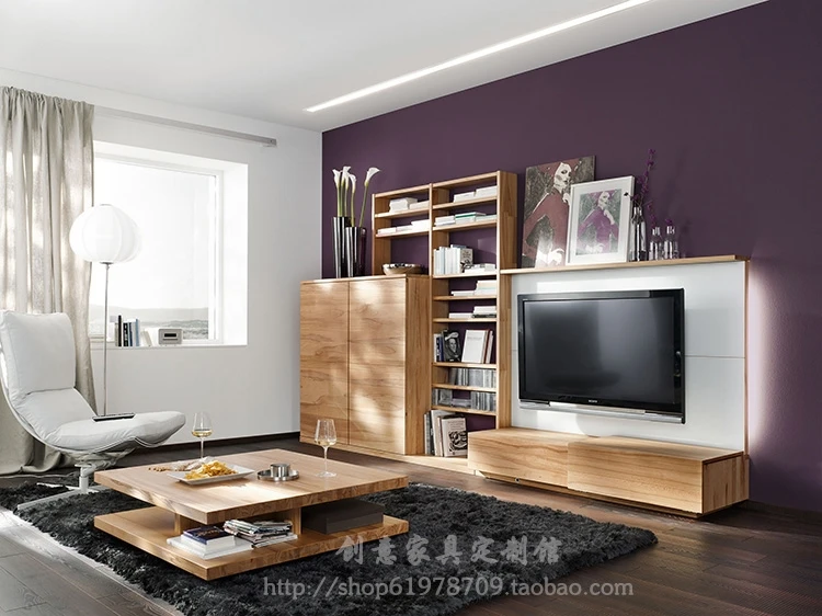 Estilo europeo y americano de madera maciza mesa de café ikea minimalista moderna sala de estar.jpg