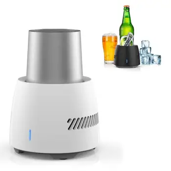 

US 12V Portable Car Cup Cooler Refrigerator Freezer Fast Cooling Water Wine Cooling Cup Mug Mini Fridge for Soda Beer Beverage