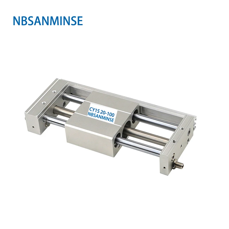 กระบอกลมแบบสไลด์ CY1S ขนาด 20 มม. แบบแม่เหล็กชนิด SMC อะไหล่ลมอัดแบบไม่มีก้านเชื่อมต่อ ยี่ห้อ Sanmin 1