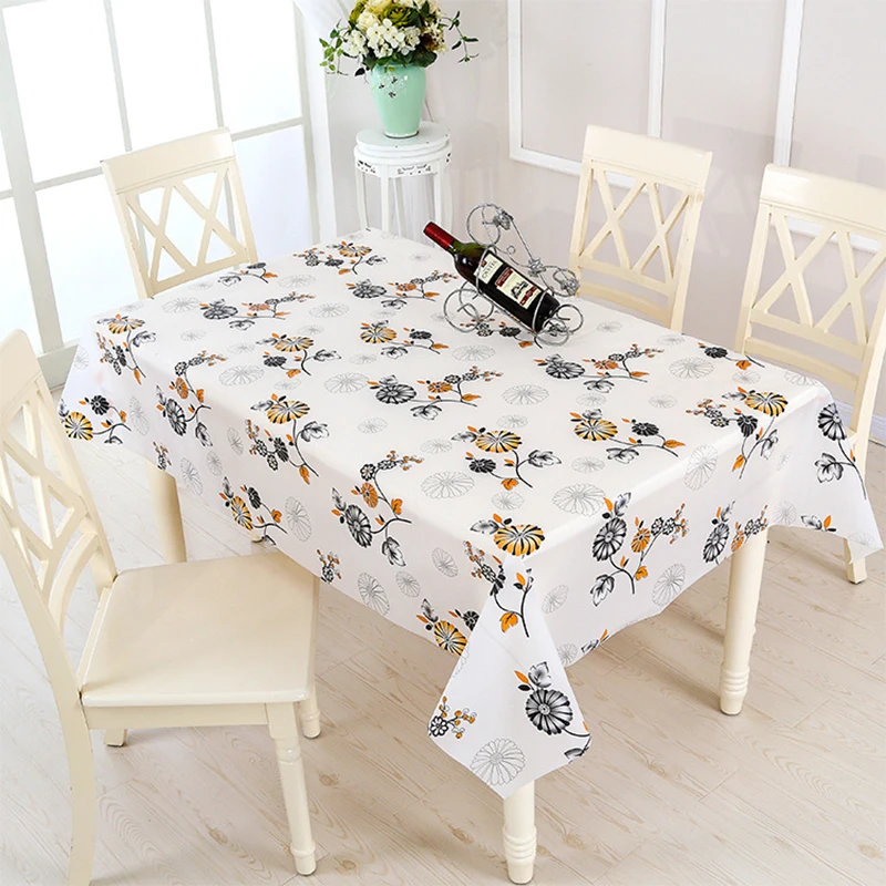 Pvc tablecloth on the table oilcloth waterproof Tablecloth for kitchen ...