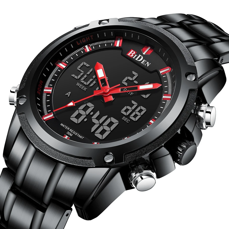 

Sports Men's Watches Top Brand Luxury Stainless Steel Watch Men Waterproof S Shock Clock Relogio Masculino