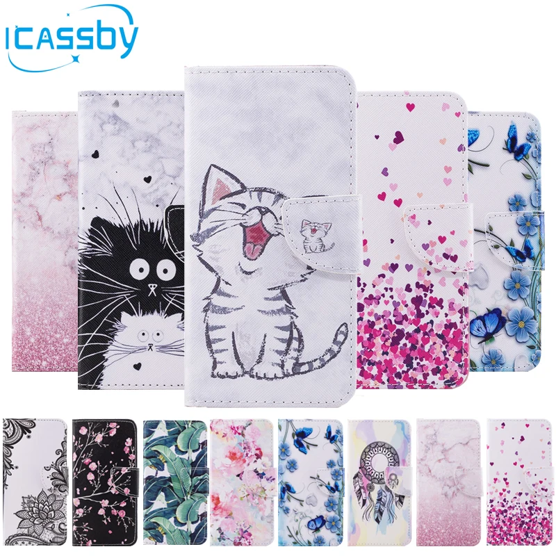 

sFor Coque Huawei Honor 8C Case Cute Cat Leather Flip Wallet Phone Cases For Huawei Honor 8C Cover Capinha For Honor 8C Etui