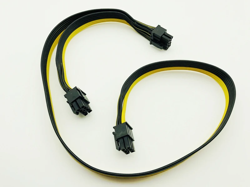 PCI E Express 6 контактный штекер двойной 8 2 портовый Штекерный адаптер GPU графическая