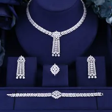 Jankely Горячая Нигерия 4 шт наборы свадебных ювелирных изделий Новая Мода Дубай полный набор украшений для женщин Свадебная вечеринка аксессуары дизайн