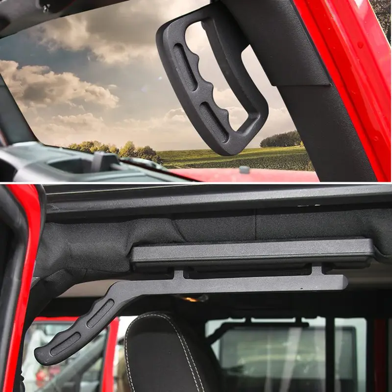 Top Mount High strength Solid Steel Hardtop Front Grab Handles For Jeep